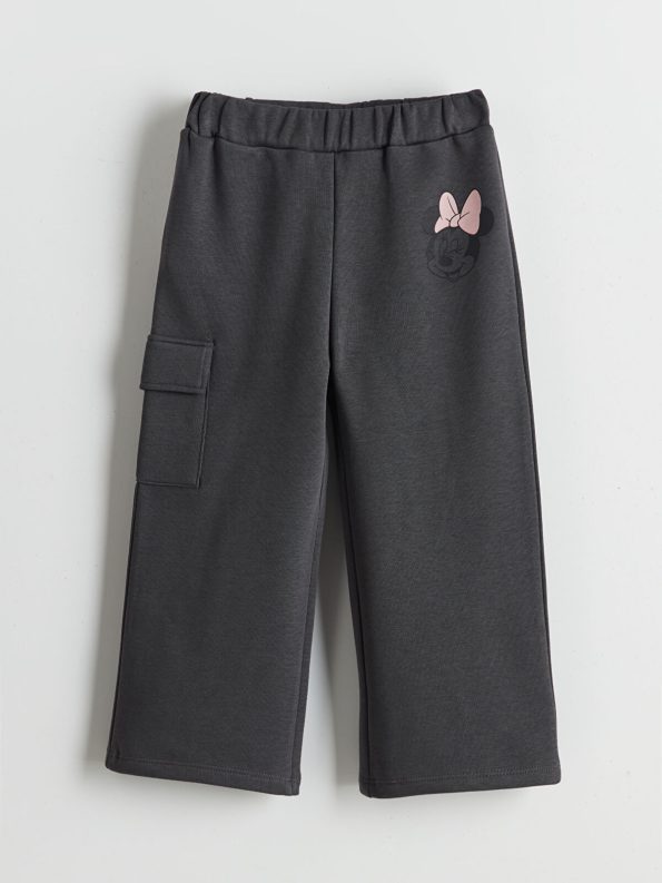 LCW Kids Grey Minnie Mouse Printed Girls Sweatpants