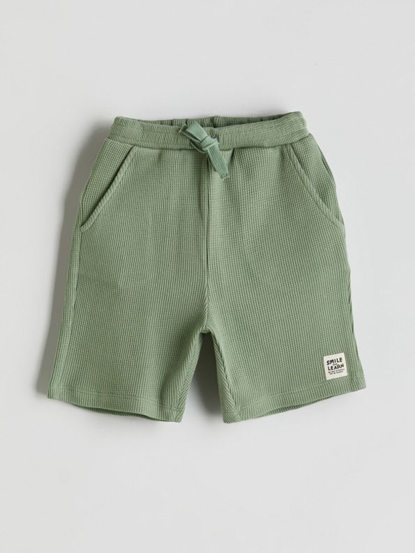 LCW Kids Green Elastic Waist Pocket Boys' Shorts