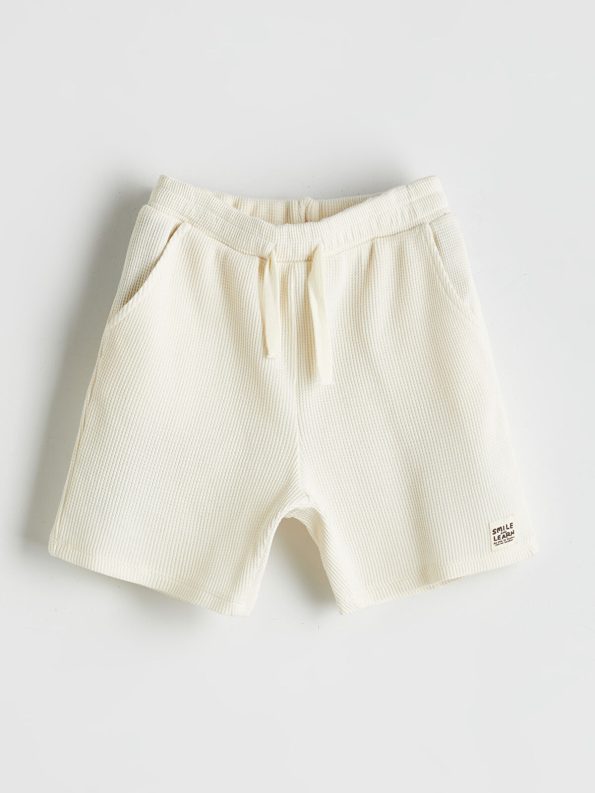 LCW Kids Beige Elastic Waist Pocket Boys Shorts