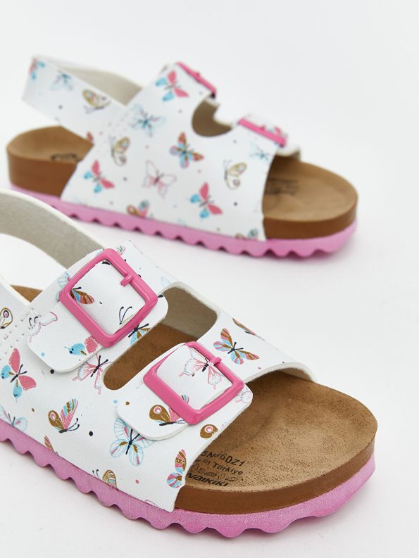 Butterfly Print Sandals for Baby Girls