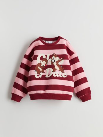 LCW Kids Pink Chip and Dale Printed Girls Sweatshirt and Pants Set