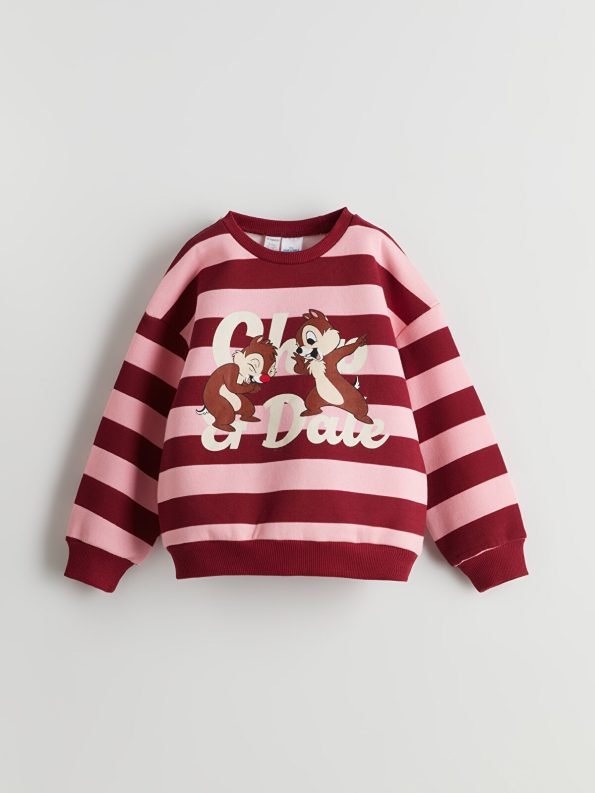 LCW Kids Pink Chip and Dale Printed Girls Sweatshirt and Pants Set