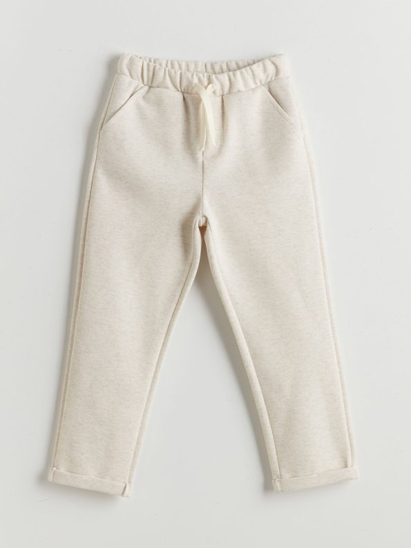 LCW Kids Cream Elastic Waist Boys' Jogger Pants