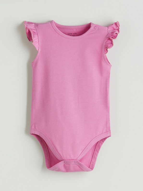 LCW Baby Ecru Basic Girls' Snap Bodysuit Set