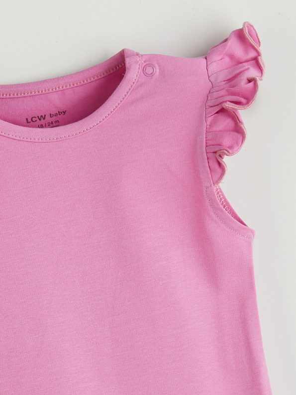 LCW Baby Ecru Basic Girls' Snap Bodysuit Set