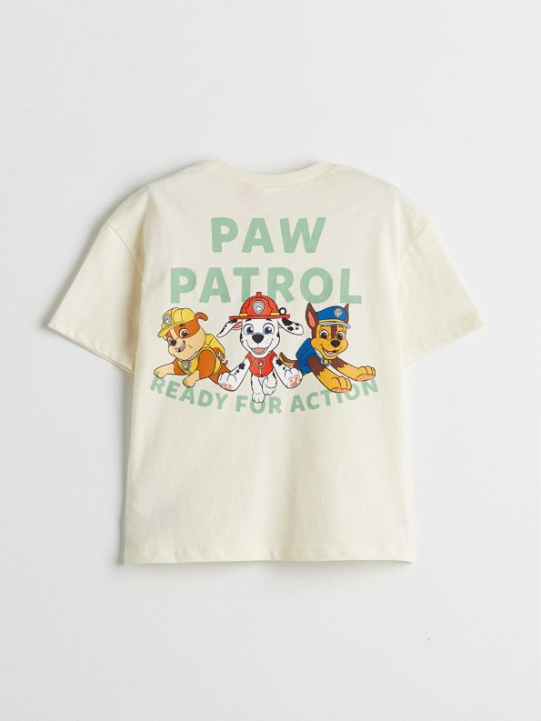 LCW Kids Beige Paw Patrol Printed Boys T-Shirt and Shorts Set
