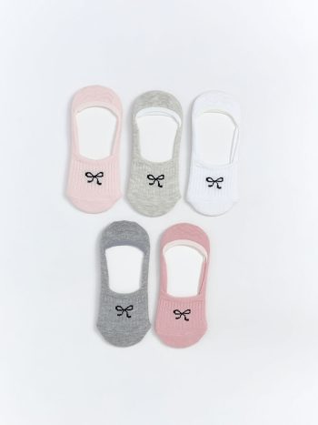 Patterned Girls' Ankle Socks Set of 5