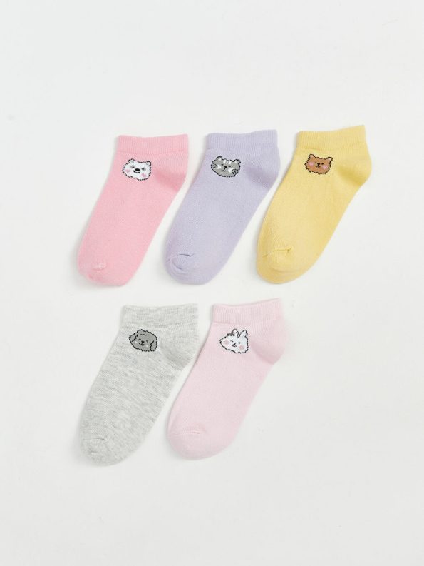 Hello Kitty Patterned Girls' Ankle Socks Pack of 5