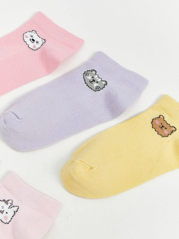 Hello Kitty Patterned Girls' Ankle Socks Pack of 5