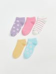 Patterned Girls' Ankle Socks Set of 5