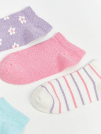 Patterned Girls' Ankle Socks Set of 5