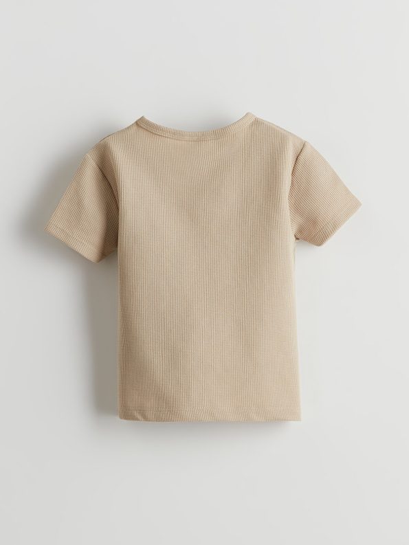 LCW Baby Beige Pocket Short Sleeve T-Shirt and Pants Set