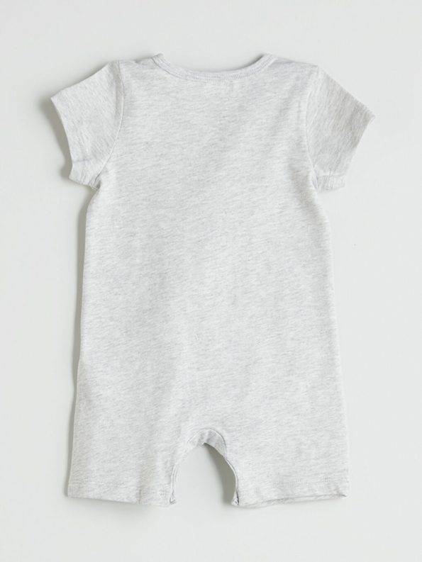 Boys' Ribbed Crew Neck Romper Set