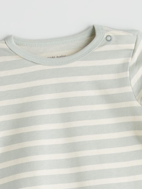 Boys' Ribbed Crew Neck Romper Set