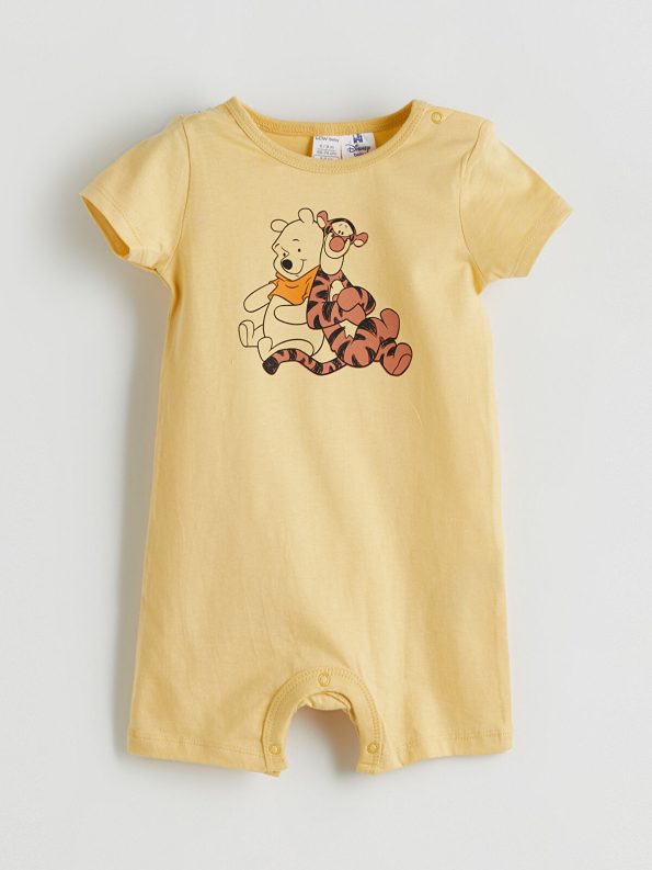 LCW Baby Yellow Winnie the Pooh Printed Boys' Rompers Set