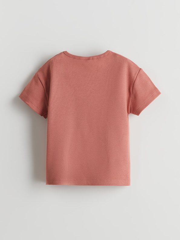 LCW Baby Pink Cotton Girls T-Shirt and Shorts Set