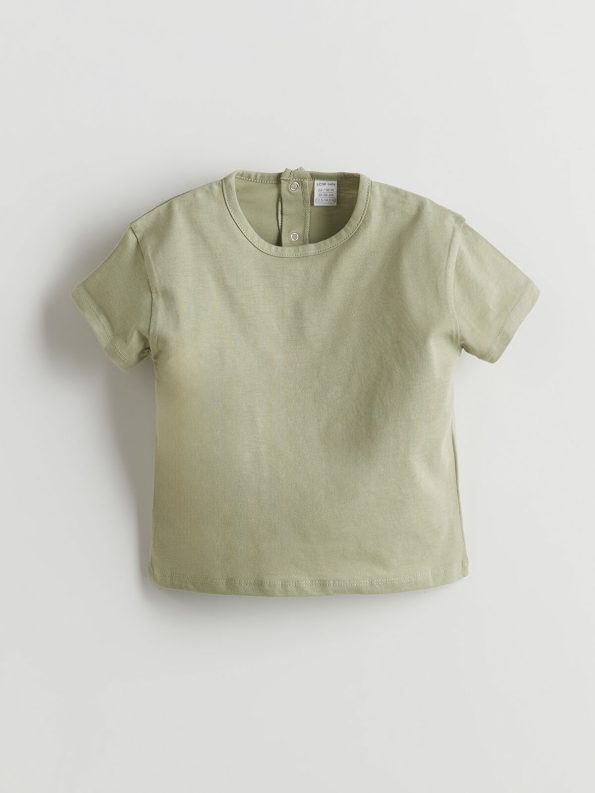 LCW Baby Yellow Basic Short Sleeve T-Shirt Set for Boys