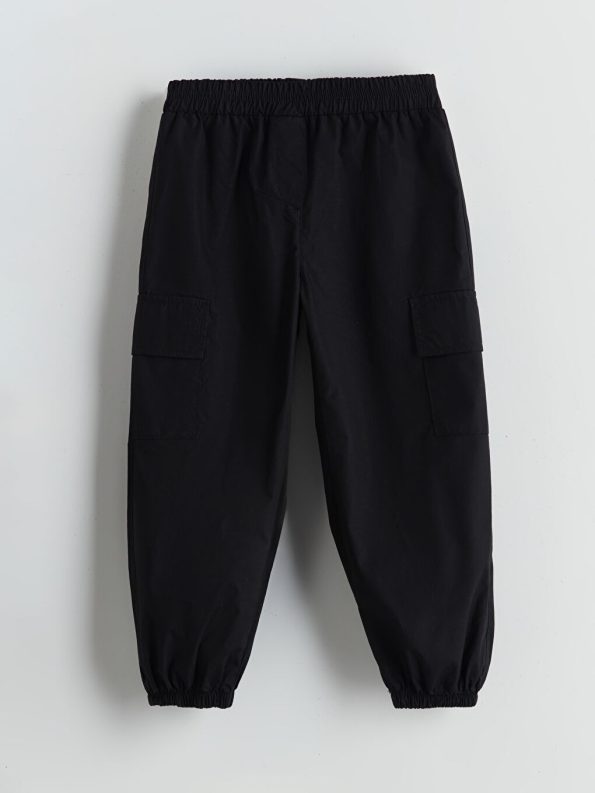 Elastic Waist Basic Flared Trousers for Girls