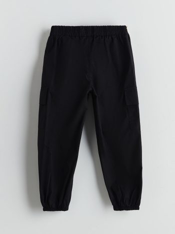 Elastic Waist Basic Flared Trousers for Girls