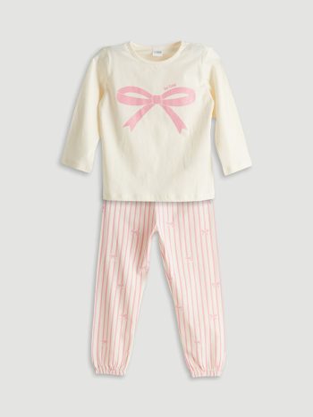 Baby Collar Girl's Shirt and Pants Set