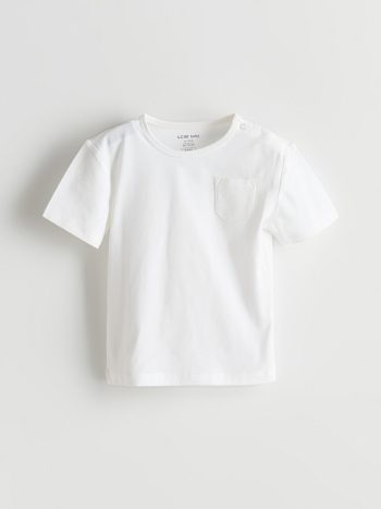 LCW Baby Cream Boys' T-Shirt and Sweatpants Set