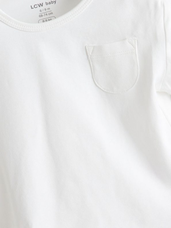 LCW Baby Cream Boys' T-Shirt and Sweatpants Set