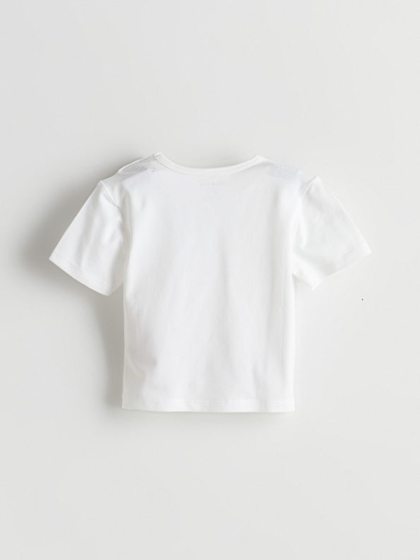 LCW Baby Cream Boys' T-Shirt and Sweatpants Set