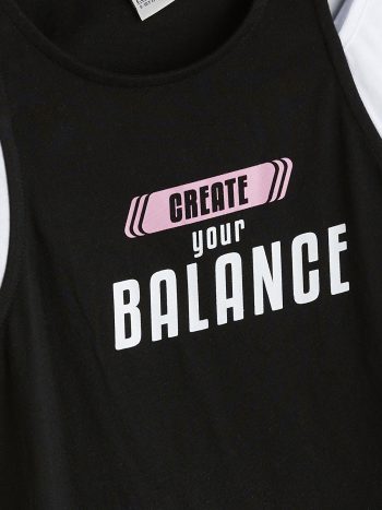 LCW Kids Black Crew Neck Girls' Tank Top