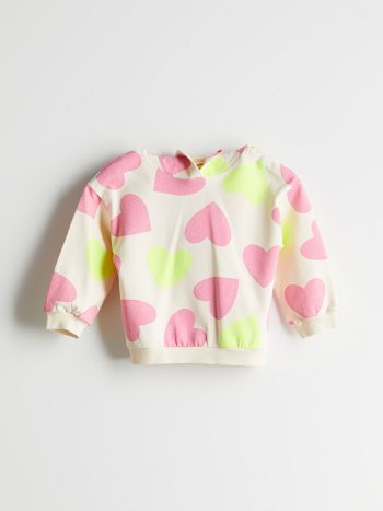 Thick Crew Neck Baby Girl Sweatshirt