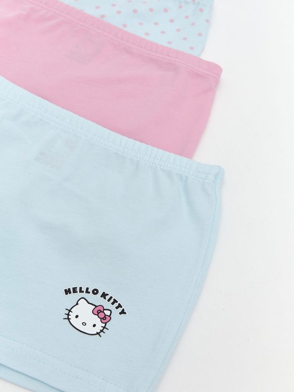LCW Kids Blue Hello Kitty Printed Girls' Boxer Set - 3 Pack