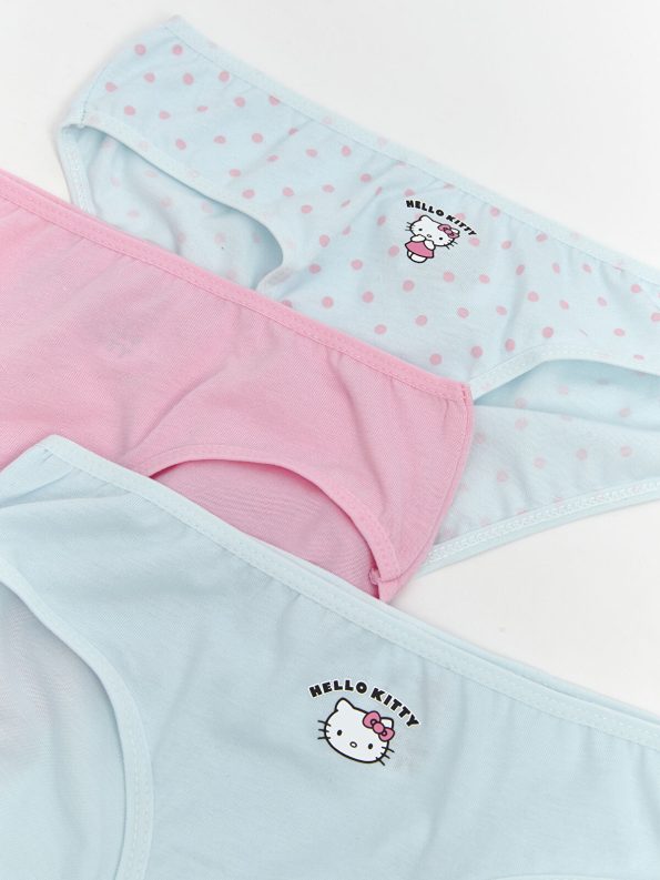 LCW Kids Blue Hello Kitty Printed Girl's Briefs Set of 3