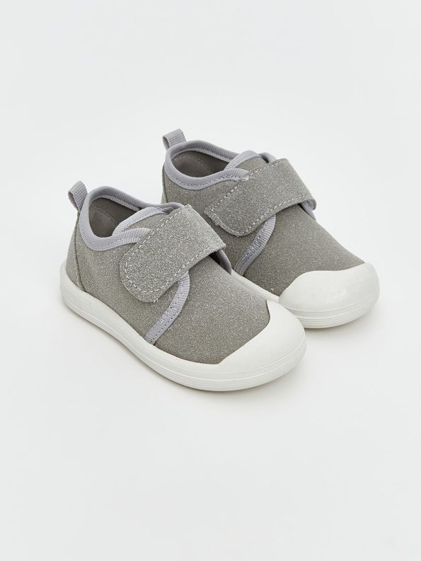 LCW STEPS Gray Velcro First Step Shoes for Baby Boys