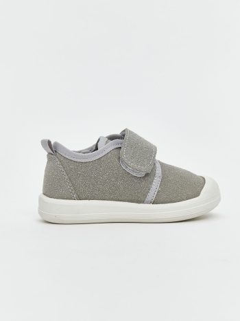 LCW STEPS Gray Velcro First Step Shoes for Baby Boys