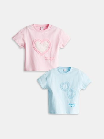 Girls' Printed Crew Neck T-Shirt