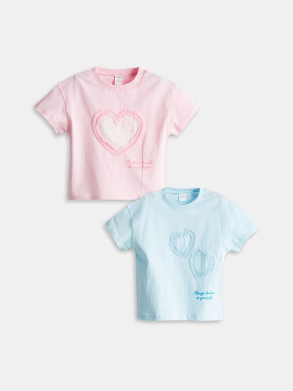 Girls' Printed Crew Neck T-Shirt