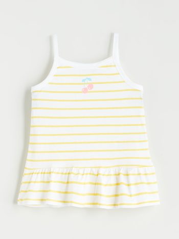 LCW Baby Pink Square Neck Girls' Tank Top Set