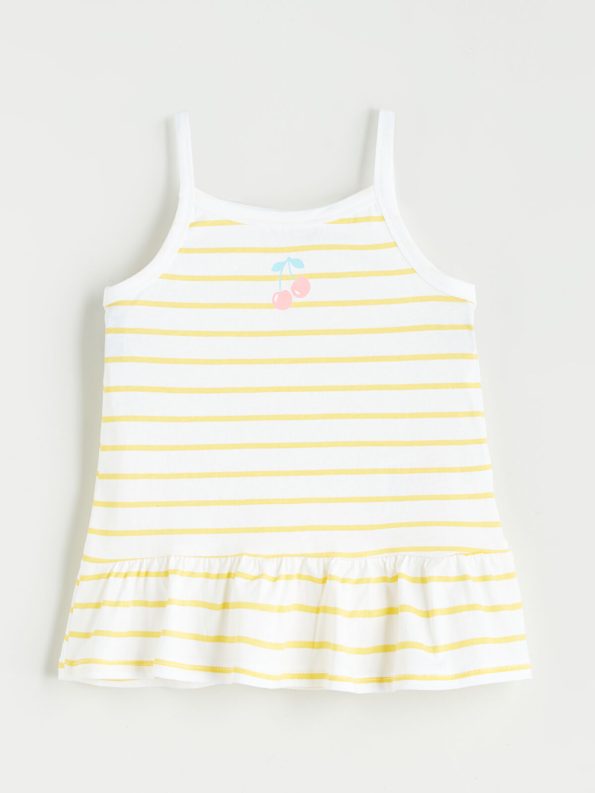 LCW Baby Pink Square Neck Girls' Tank Top Set