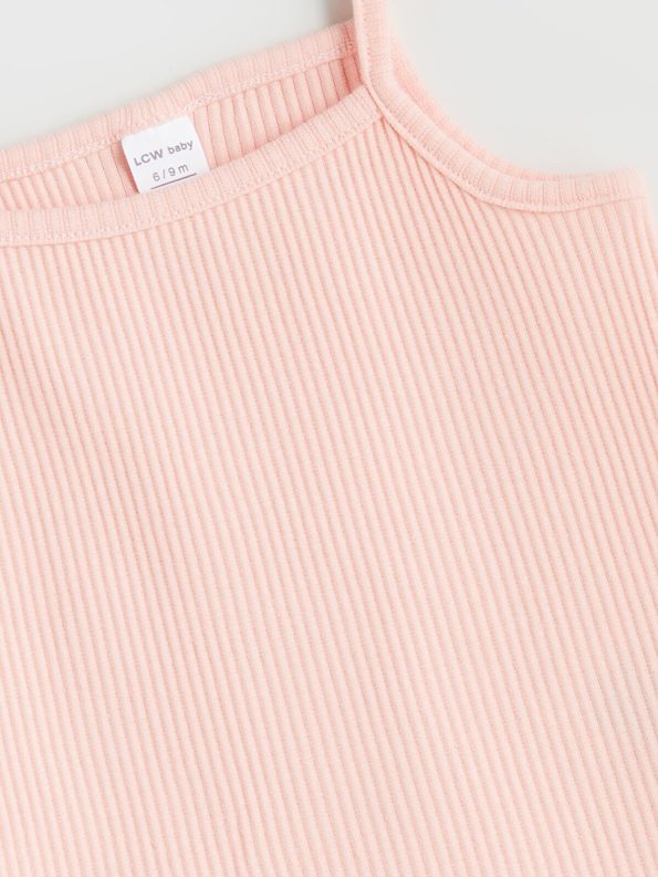 LCW Baby Pink Ribbon Detail Girl Baby Tank Top Set of 3
