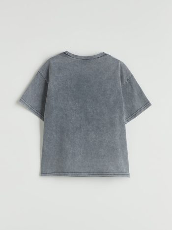 LCW Kids Blue Crew Neck T-Shirt for Girls