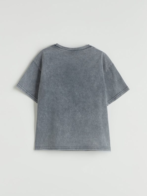 LCW Kids Blue Crew Neck T-Shirt for Girls