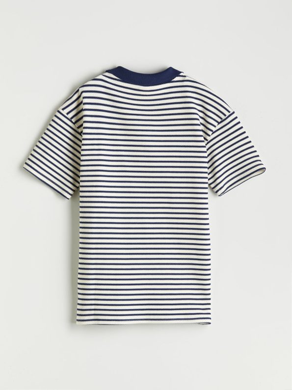 LCW Kids Navy Striped Polo Shirt for Boys