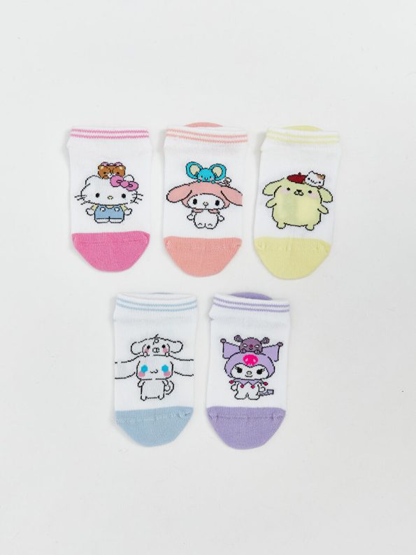 Kuromi Patterned Girls' Sock Set of 5