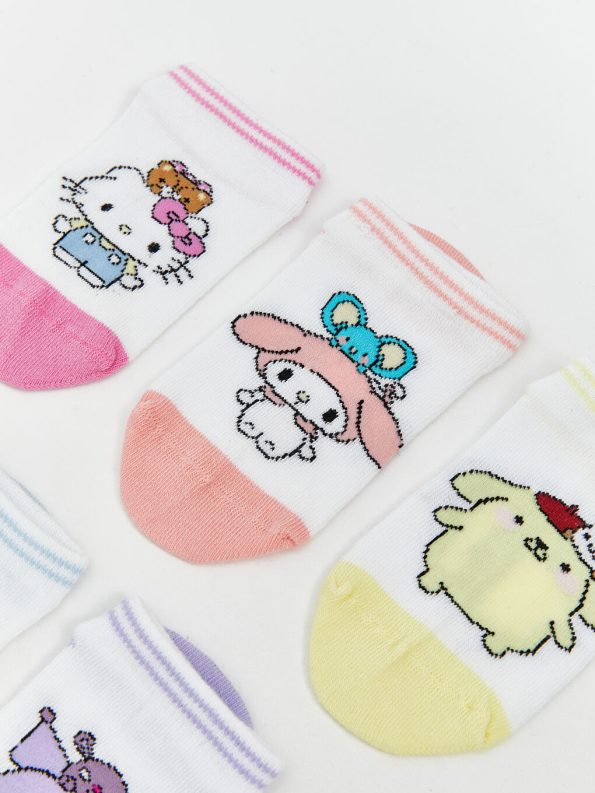 Kuromi Patterned Girls' Sock Set of 5