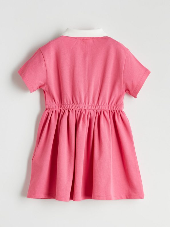 LCW Kids Pink Polo Collar Girls' Dress