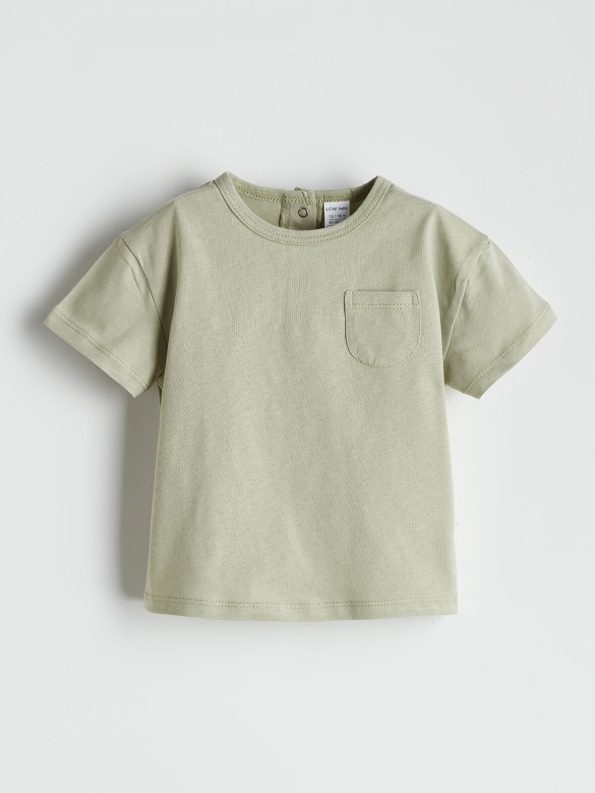 LCW Baby Ecru Printed Crew Neck T-Shirt Set for Boys