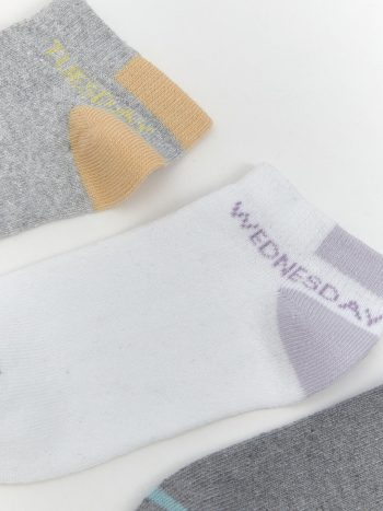 Patterned Girls' Ankle Socks Set of 3