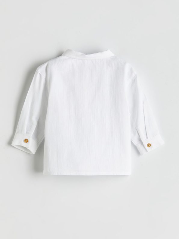 LCW Baby Ecru Polo Collar Boys' T-Shirt and Pants Set