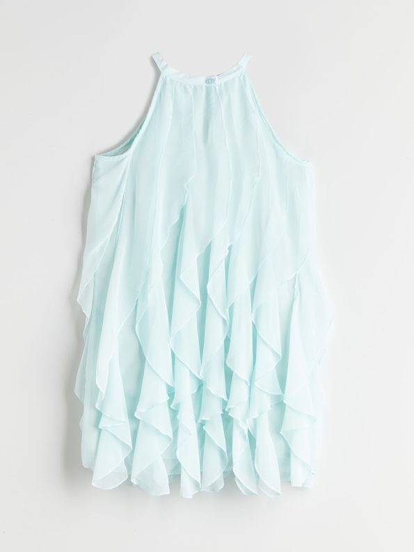 LCW Kids Blue Halter Neck Dress for Girls