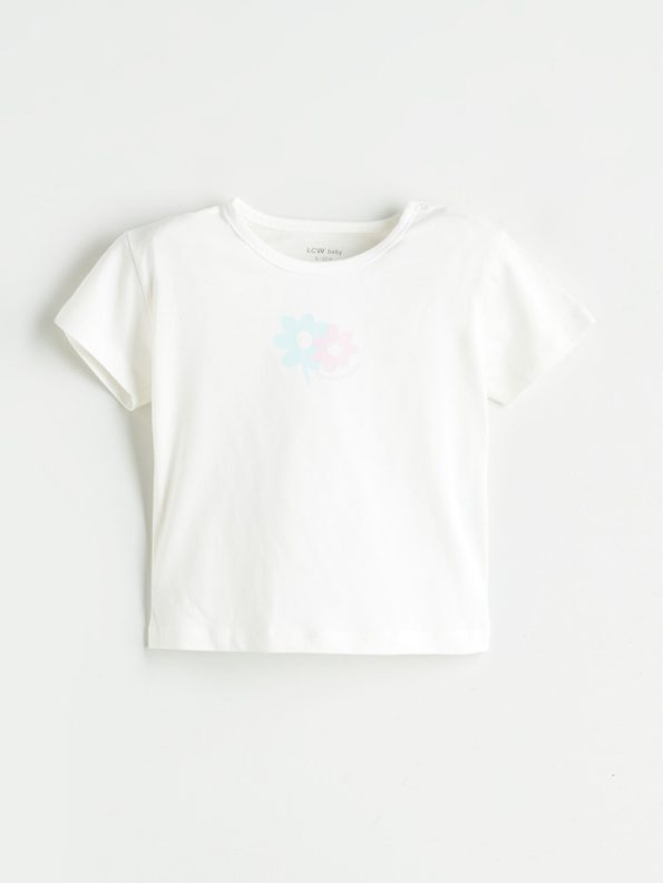 LCW Baby Floral Print Girls T-Shirt and Shorts Set