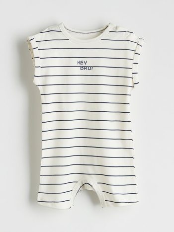 Boys' Basic Crew Neck Baby Romper
